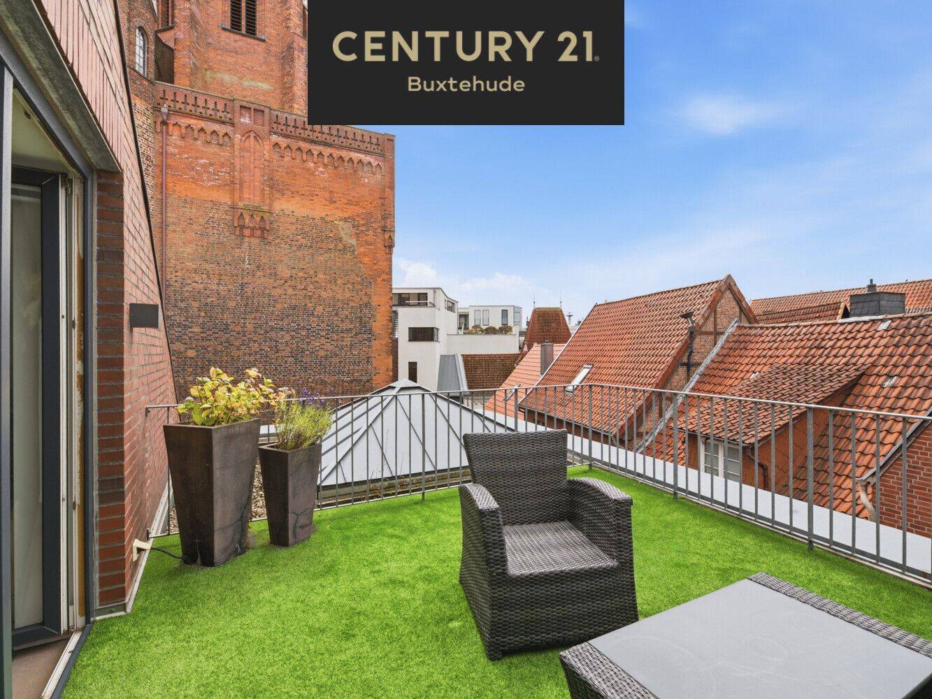 Neuwertige 3-Zimmerwohnung mit großer Dachterrasse in der Buxtehuder Altstadt. Käuferprovisionsfrei, 21614 Buxtehude