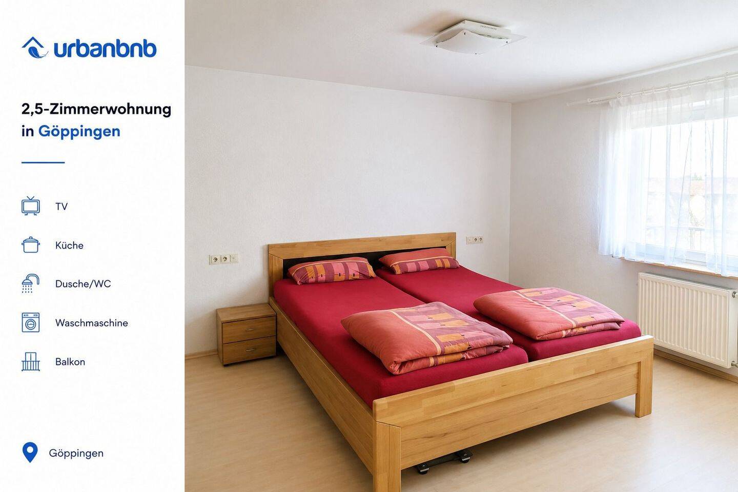 Möblierte 2,5-Zimmerwohnung Göppingen – Wohnen auf Zeit, 73035 Göppingen