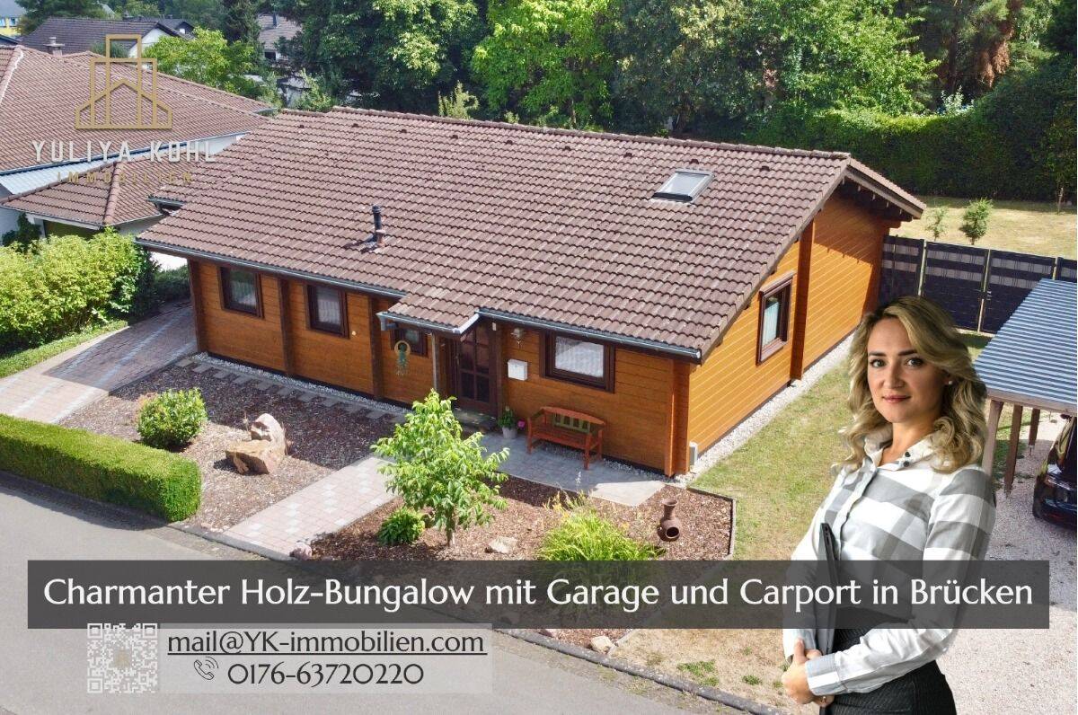 Kleines Haus, großes Lebensgefühl – Holz-Bungalow mit Südterrasse, Garage & Carport, 55767 Brücken