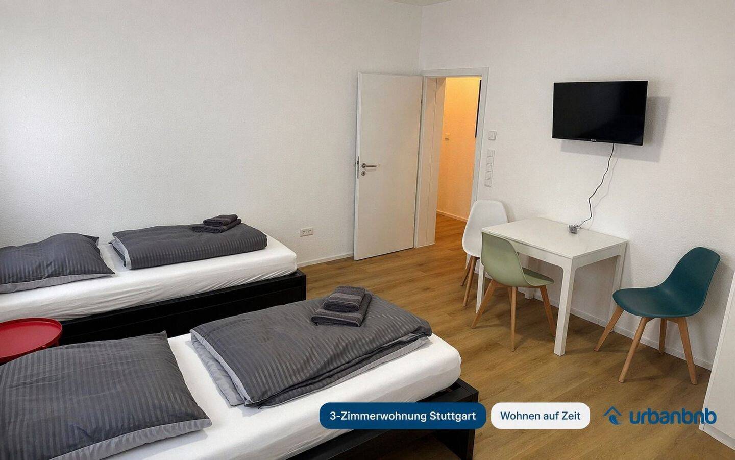 möblierte 3-Zimmerwohnung Stuttgart – Wohnen auf Zeit ab 1 Monat, 70329 Stuttgart (Hedelfingen Obertürkheim Rohracker Uhlbach)