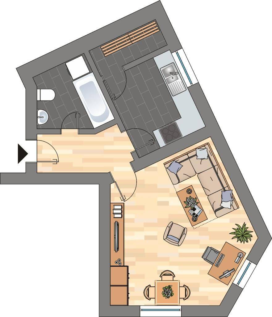 Charmante 1-Zimmer-Etagenwohnung in Bergkamen  37,89 m² zum Wohlfühlen, 59192 Bergkamen