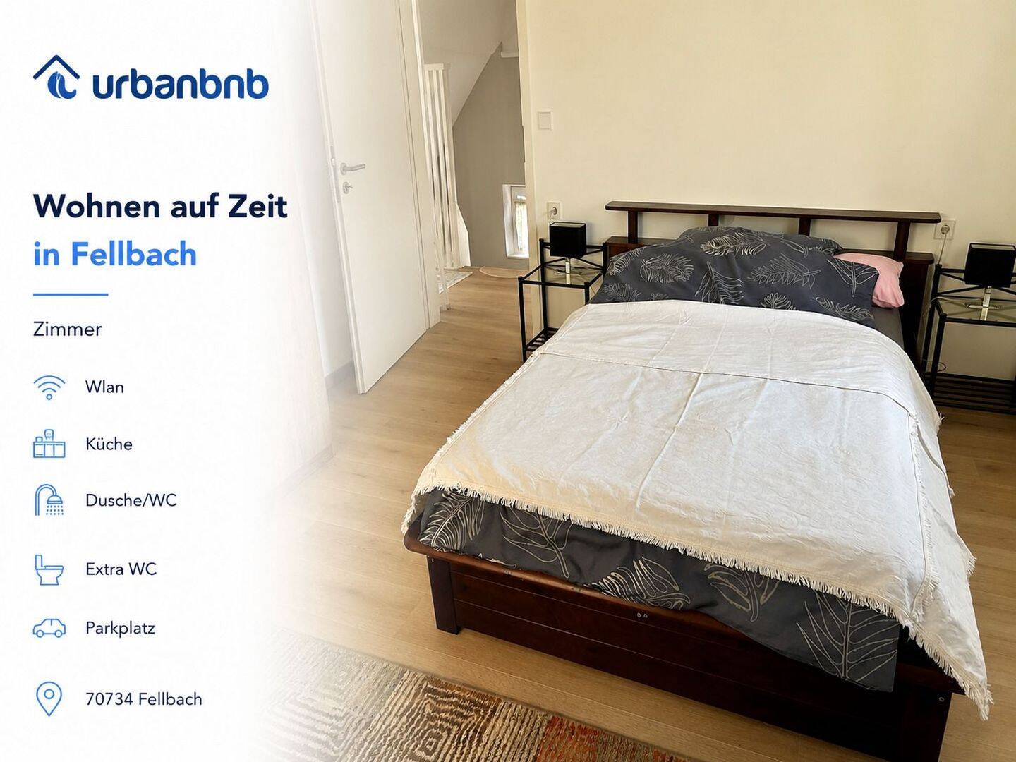 Möbliertes Zimmer Fellbach – Wohnen auf Zeit nahe Stuttgart, 70734 Fellbach