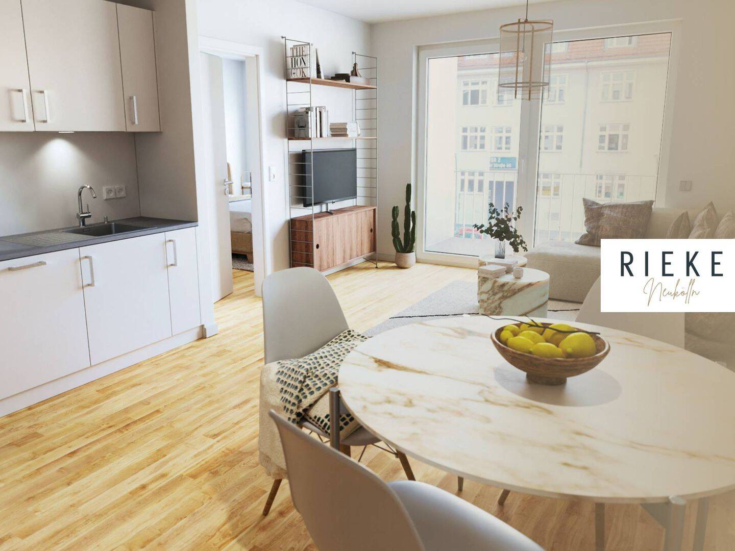Moderne 2-Zimmer-Wohnung mit EBK und 2 BALKONEN im Projekt „RIEKE“, 12051 Berlin (Neukölln)