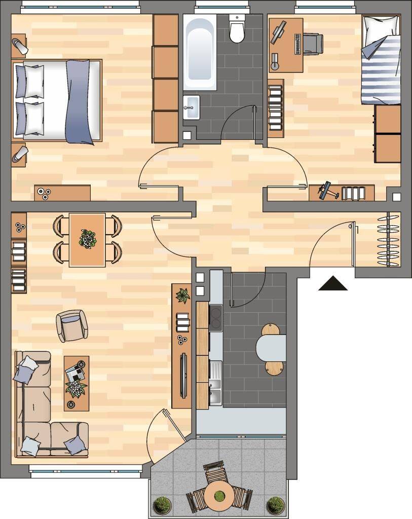 Ab 16.09. frei! 3-Zimmer-Wohnung in Düsseldorf Wittlaer, 40489 Düsseldorf (Angermund Kaiserswerth Kalkum Lohausen Wittlaer)