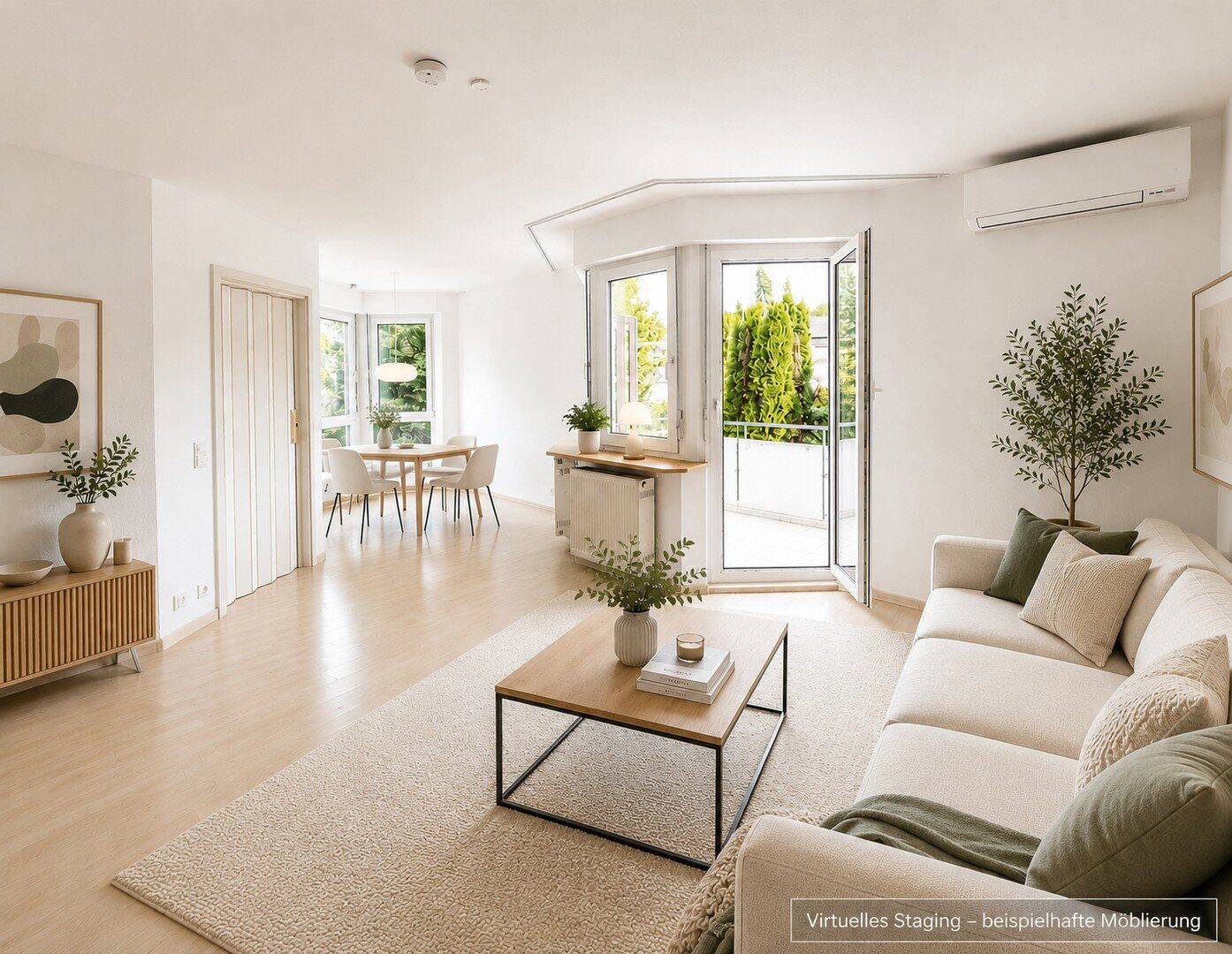 Provisionsfrei 3,5-Zimmer-Wohnung mit 2 Balkonen, Klimaanlage & Tiefgaragenstellplatz in Schwaikheim, 71409 Schwaikheim