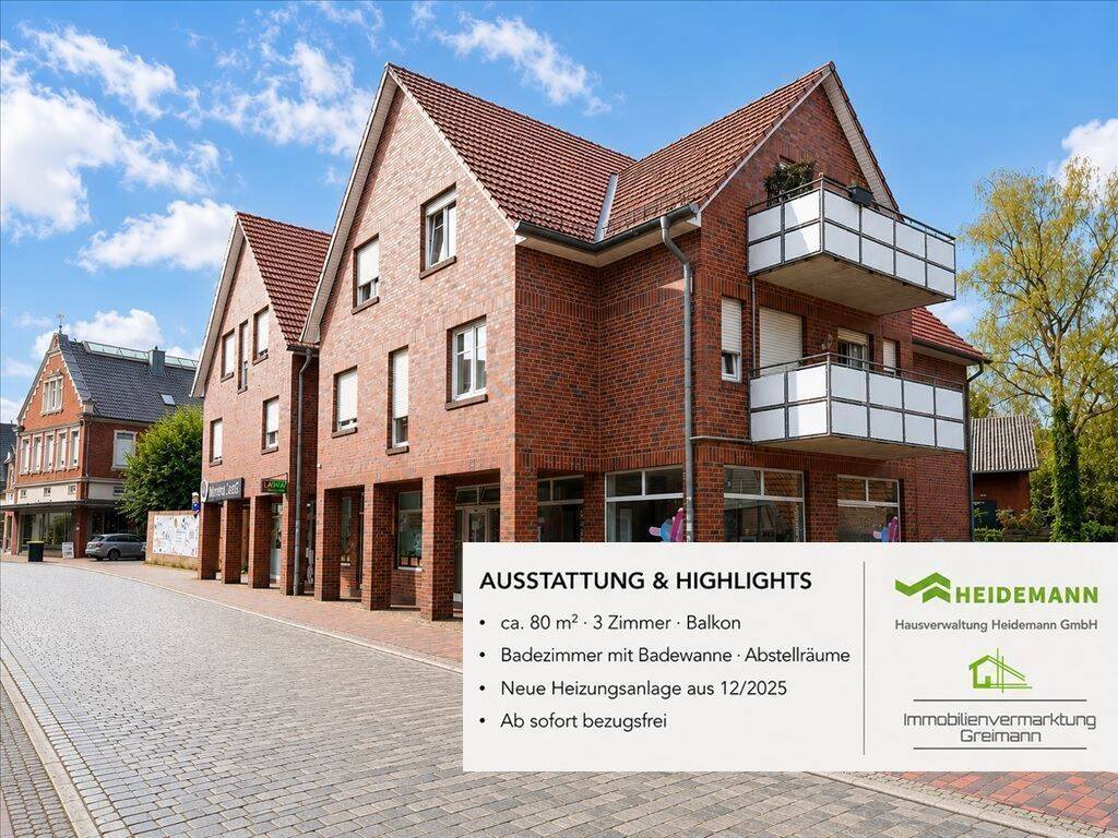 Schicke Eigentumswohnung im Herzen von Steinfeld – sofort bezugsfrei, 49439 Steinfeld (Oldenburg)