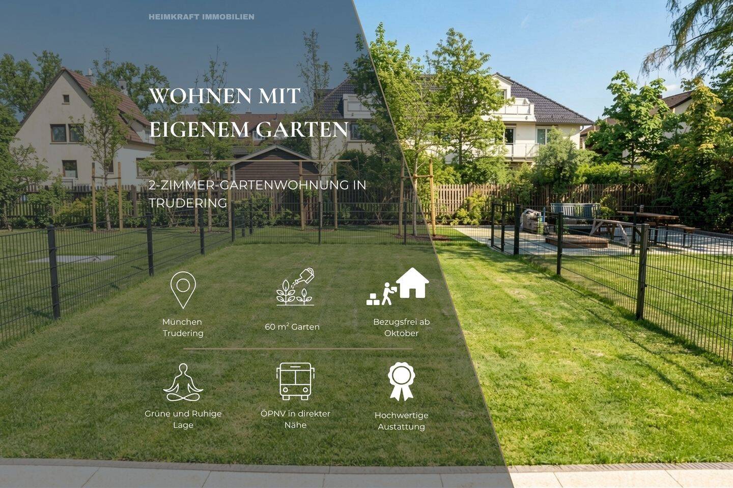 Bezugsfreie 2-Zimmer-Gartenwohnung in München-Waldtrudering
