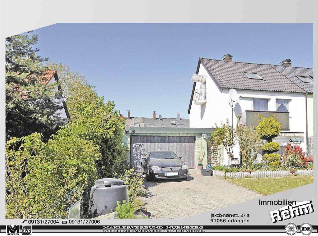 Wohnhaus (REH) mit Garage u. Wintergarten, 91058 Erlangen (Bruck Eltersdorf Erlangen-Süd Sebaldussiedlung Tennenlohe)
