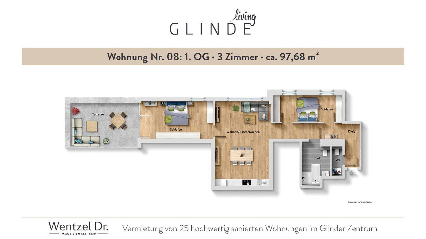 Kompakt und stilvoll – attraktive 3-Zimmer-Wohnungen- Wentzel Dr., 21509 Glinde