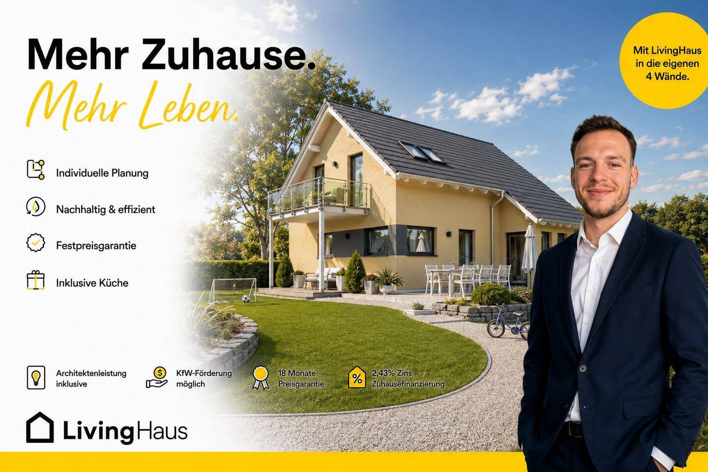 Living Haus | Ein Eigenheim mit Anspruch an Komfort, Effizienz und Nachhaltigkeit | Grundstück inkl. | QNG, 46509 Xanten