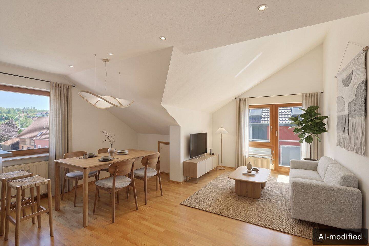 Lichtdurchflutete DG-Wohnung mit Einbauküche, Balkon und zwei Stellplätzen, 71287 Weissach