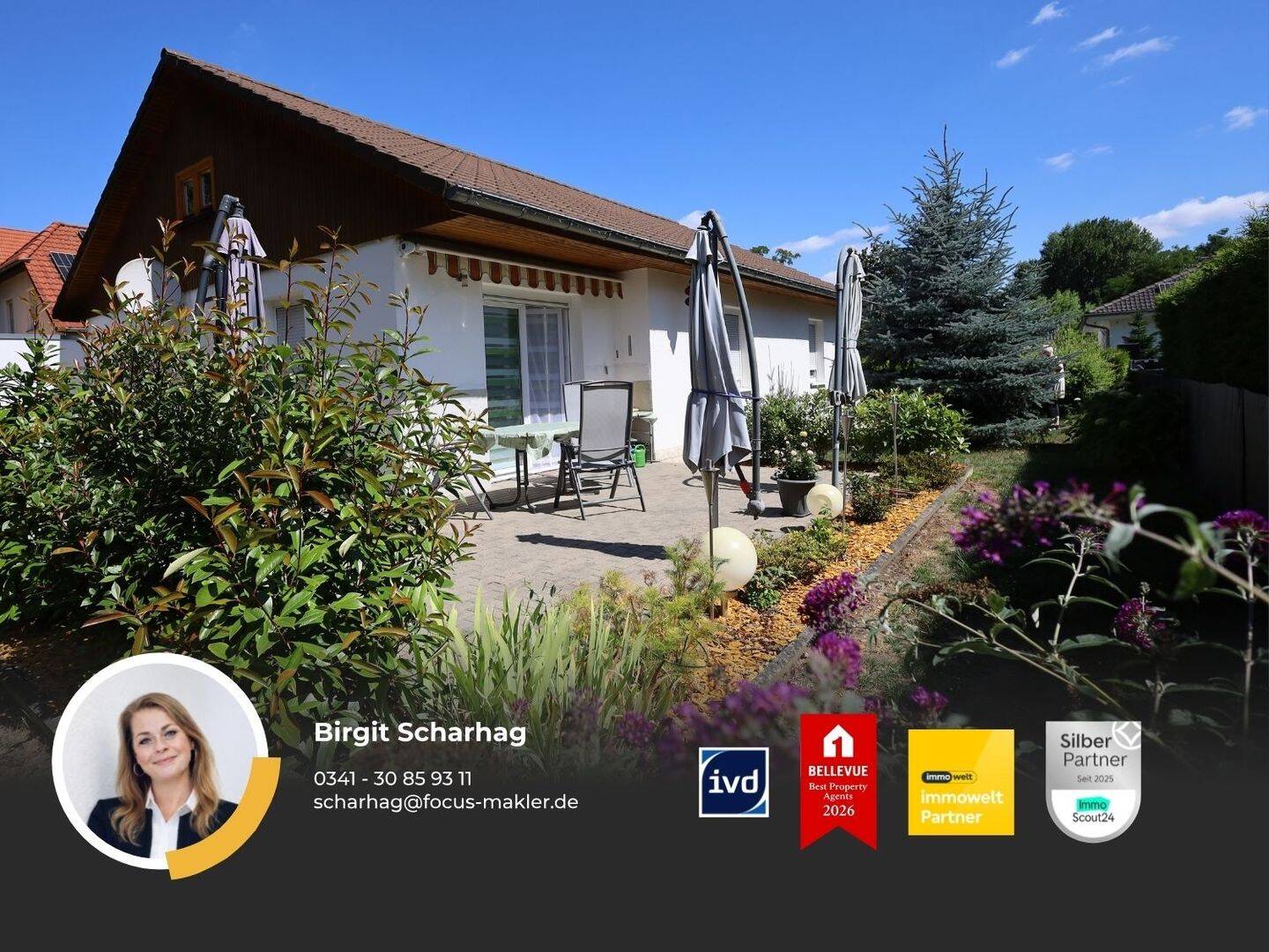 Wohnen in Traumlage im Fliegerstädtchen – ruhiger Bungalow mit Garage, 6217 Merseburg