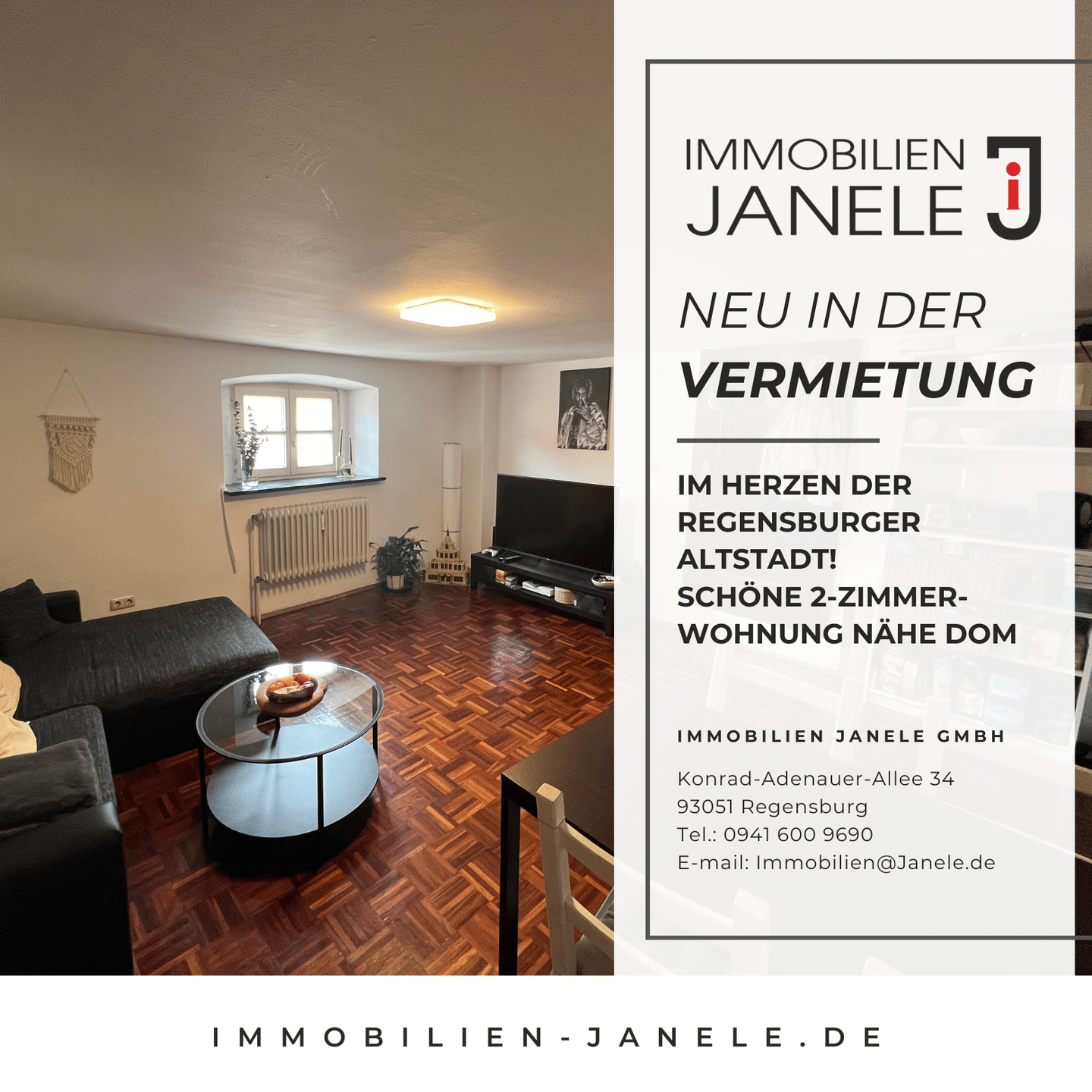Im Herzen der Regensburger Altstadt! Schöne 2-Zimmer-Wohnung Nähe Dom, 93047 Regensburg (Innenstadt Kasernenviertel Ostenviertel Westenviertel)