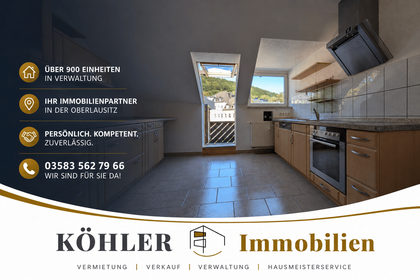 Gemütliche Dachgeschosswohnung mit Balkon und Einbauküche in Aue, 8280 Aue-Bad Schlema