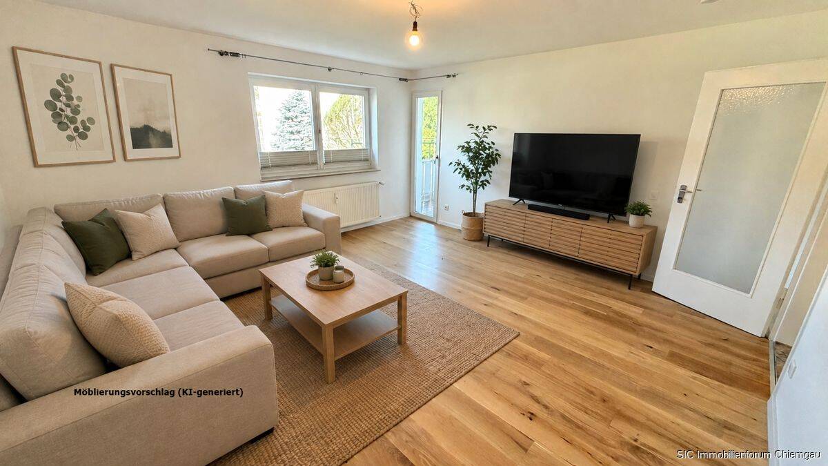 Sofort vermieten oder einziehen! Renovierte 3-Zimmer-Wohnung mit Balkon, ruhig u. sonnig in Siegsdorf, 83313 Siegsdorf