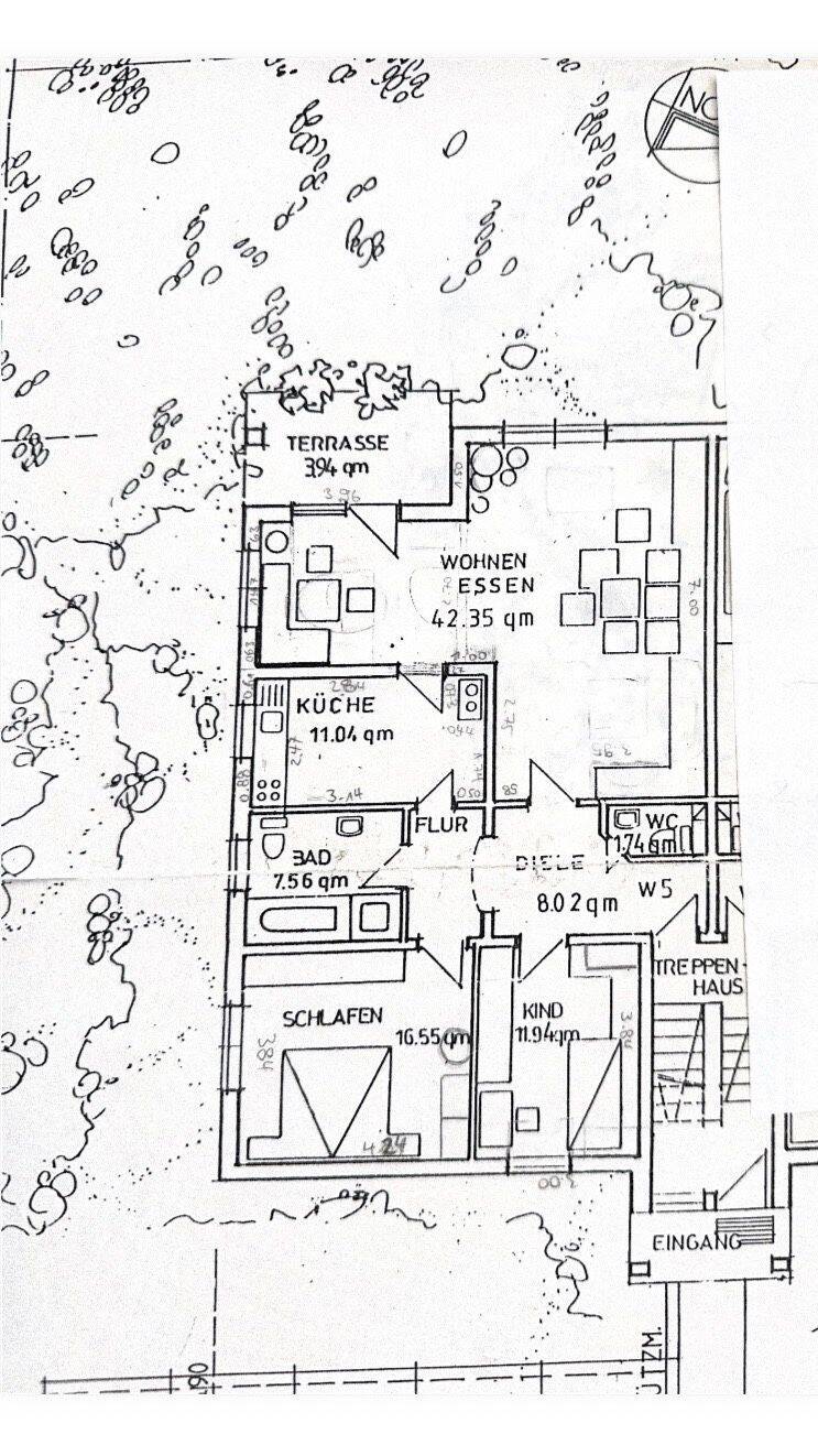 Helle 3-Zimmer-Wohnung mit Terrasse und Gartenmitbenutzung, 97222 Rimpar