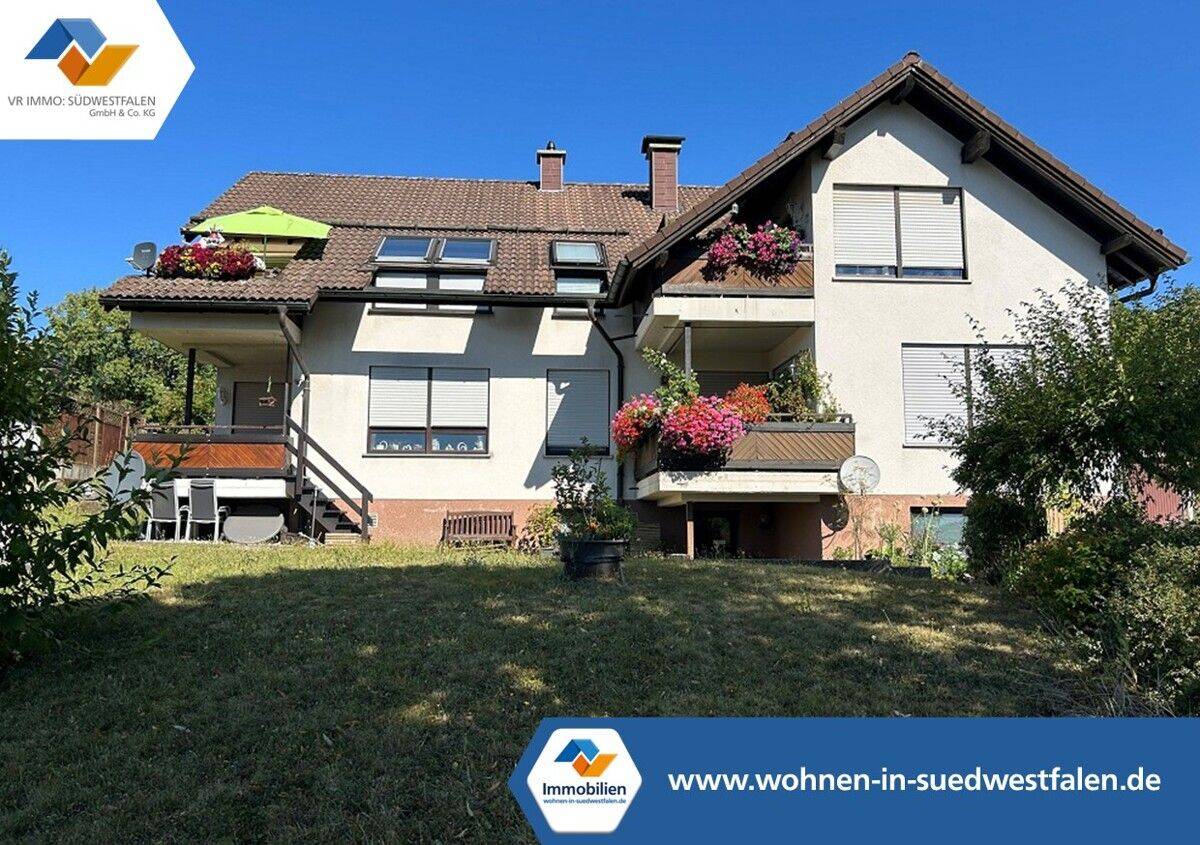 VR Immo: Hilchenbach, tolle, lichtdurchflutete 2-ZKB- Wohnung mit Tageslichtbad und Garage!, 57271 Hilchenbach