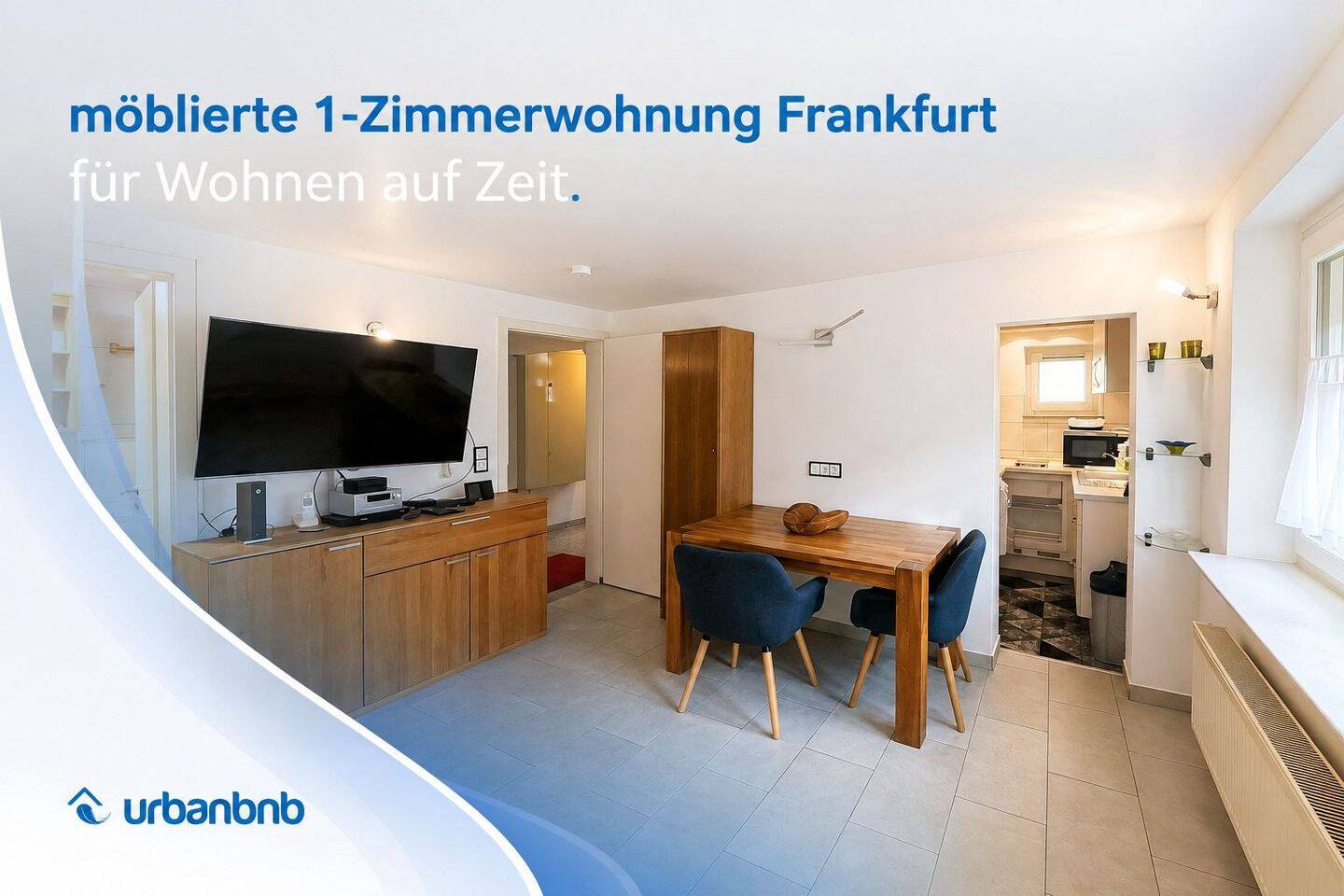 Möbliertes 1-Zimmer-Apartment in Frankfurt-Sachsenhausen | Wohnen auf Zeit, 60599 Frankfurt am Main (Oberrad Sachsenhausen)