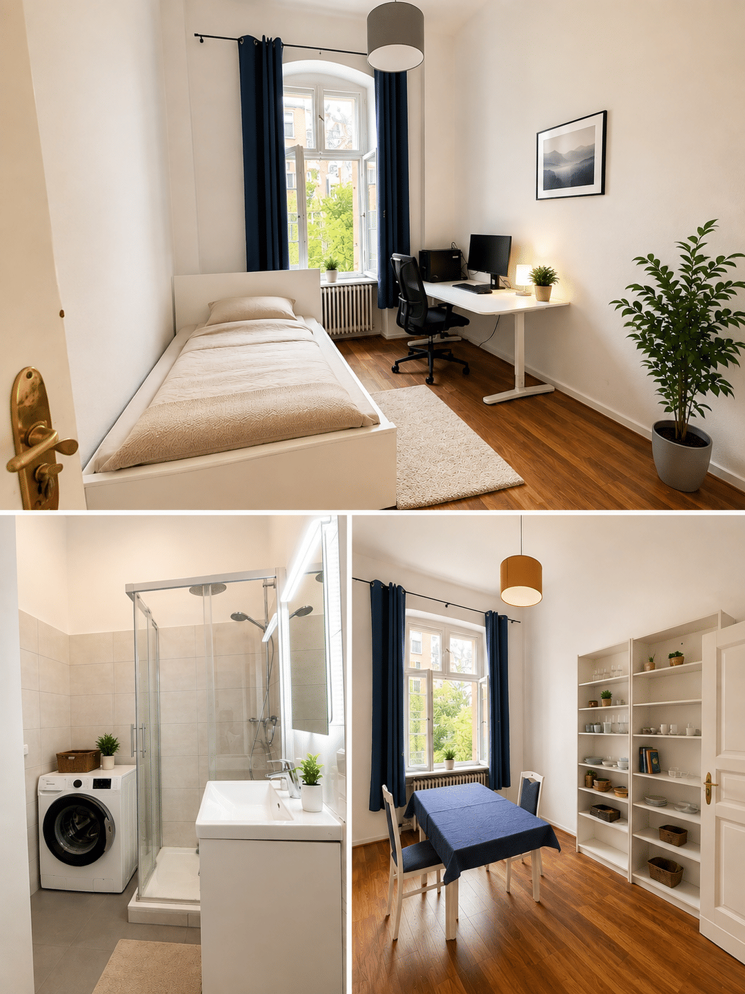 Wunderschöne, möblierte 2-Zimmer-Altbauwohnung in Wilmersdorf in Hinterhoflage, 1 Min. zur U-Bahn (U7), 10707 Berlin (Charlottenburg-Wilmersdorf Charlottenburg Wilmersdorf)