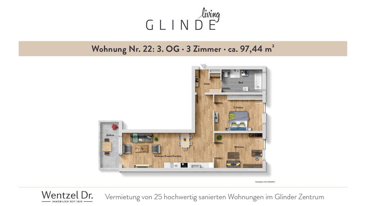 Ideal für Paare – attraktive 2-Zimmer-Wohnungen in Glinde-Wentzel Dr., 21509 Glinde