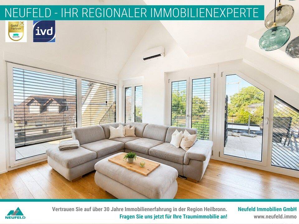 Wunderschöne 4-Zimmer DG-Wohnung mit Dachterrasse in idyllischer Lage!, 74196 Neuenstadt am Kocher