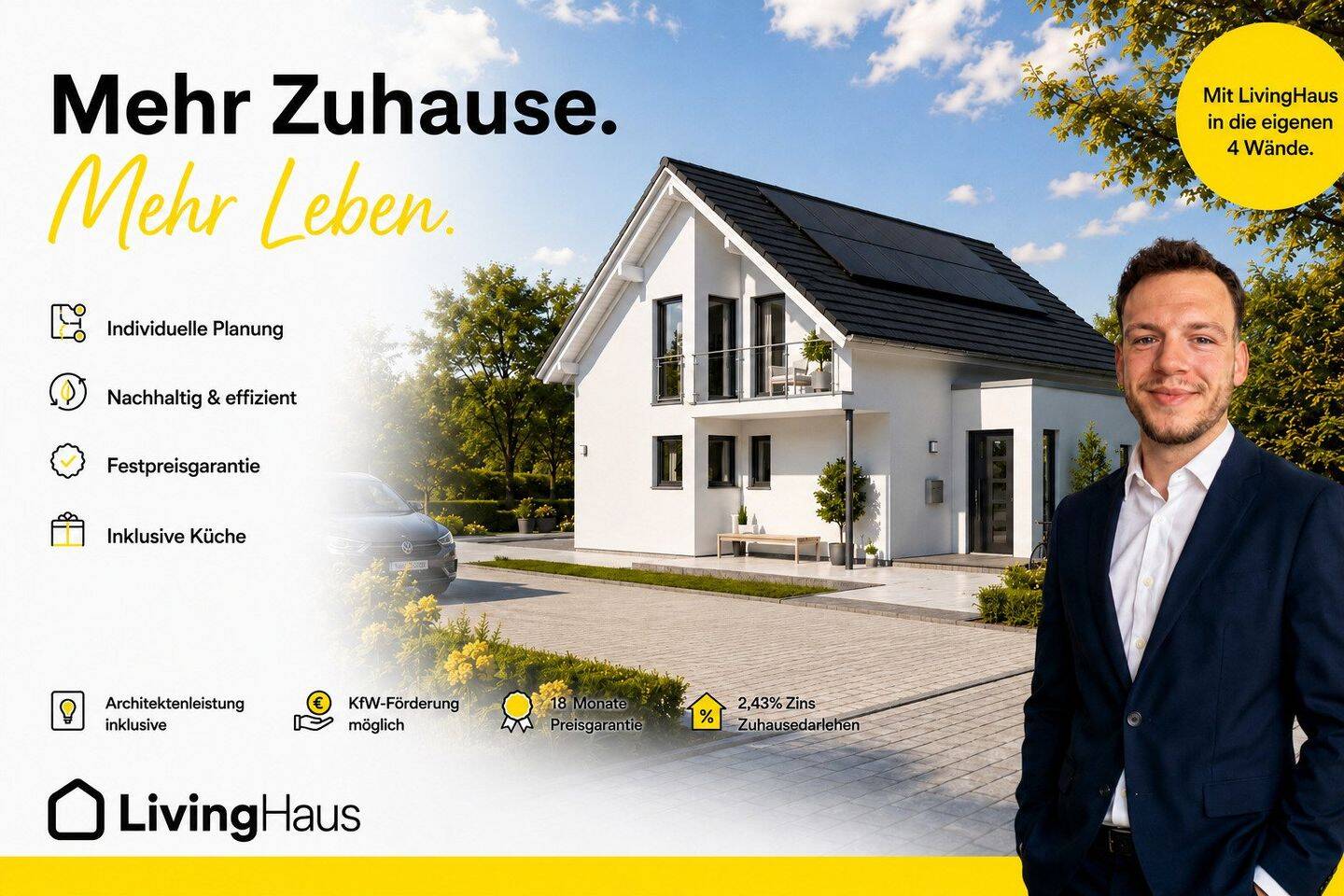 Living Haus | Mehr als vier Wände: Grundstück, Effizienz und zertifizierte Nachhaltigkeit | QNG, 47447 Moers