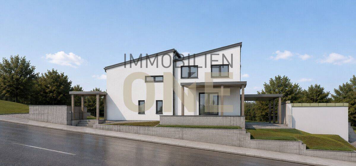 Exklusive Neubau-Doppelhaushälfte in KfW-40-QNG-Bauweise – modernes Familienwohnen mit Weitblick, 94347 Ascha