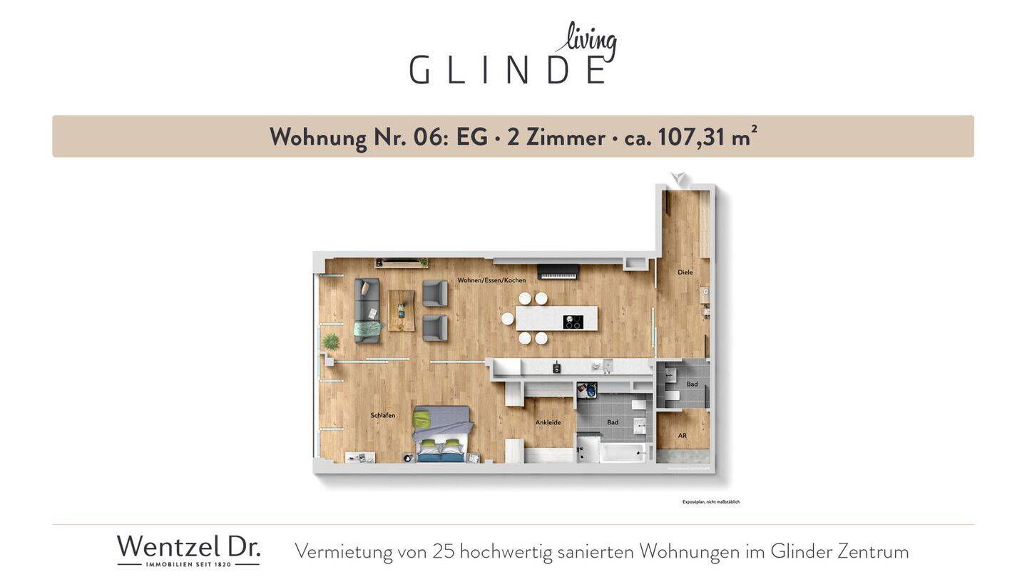 Neubau in Glinde – stilvolle 2-Zimmer-Wohnungen- Wentzel Dr., 21509 Glinde
