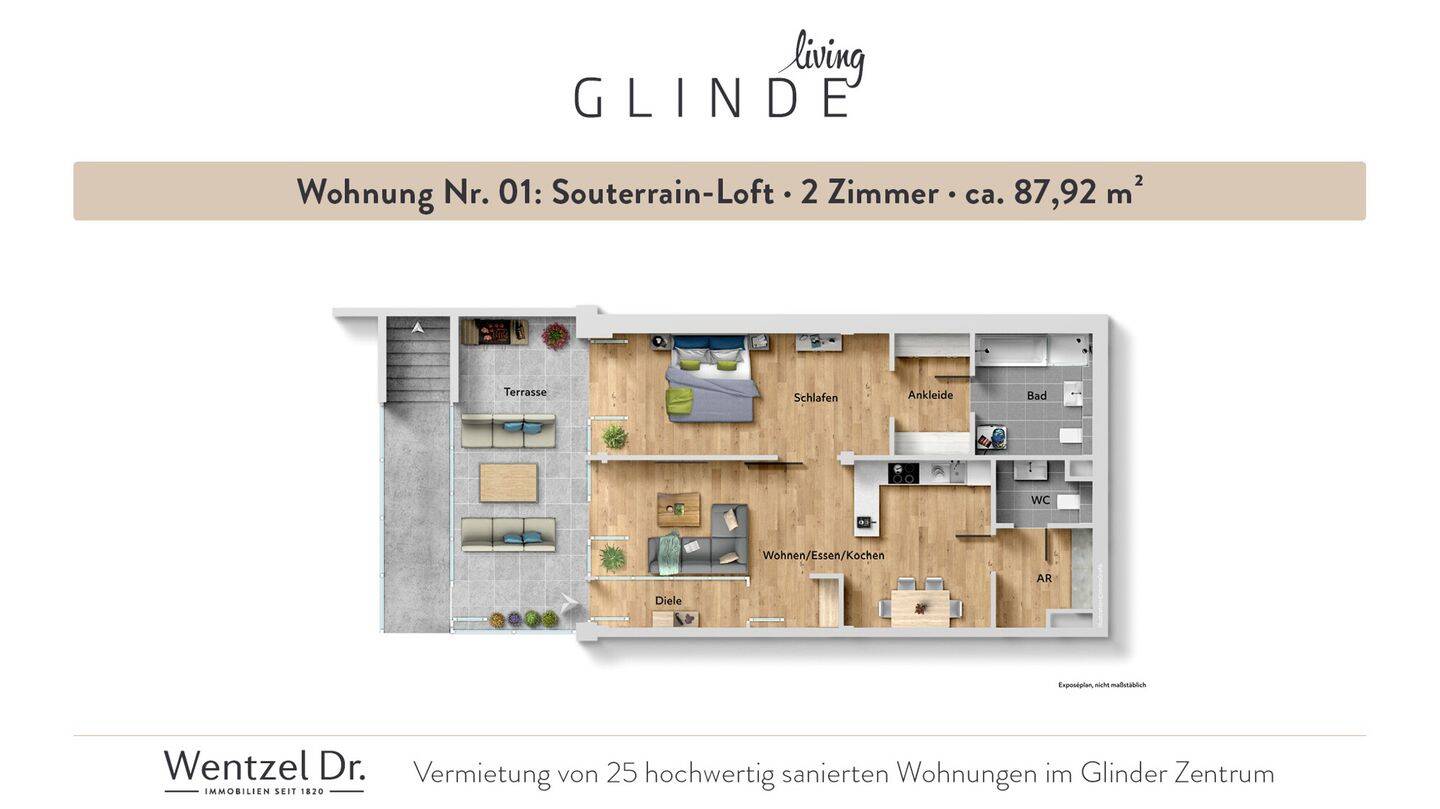 Neubau in Glinde – Moderne 2-Zimmer-Wohnung für Singles oder Paare – Wentzel Dr., 21509 Glinde