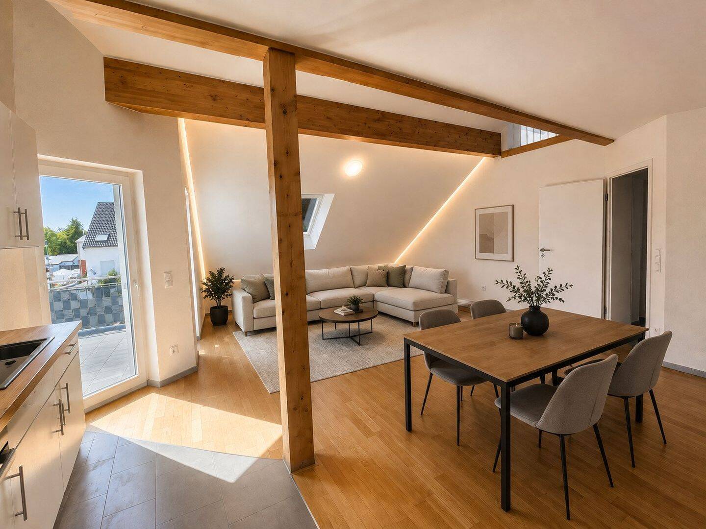 Stilvolles Wohnen auf zwei Ebenen – ca. 130 m² Maisonette Traum in Schweich, incl. EBK, Balkon & Stellplätzen, 54338 Schweich