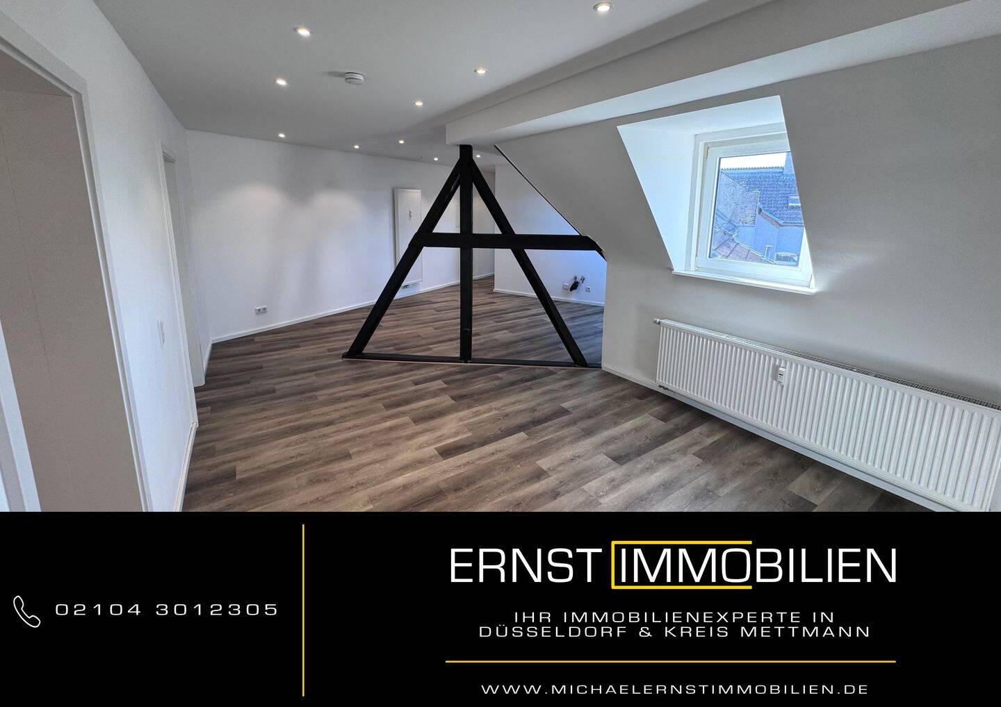 Hochwertig sanierte 3-Zimmer-Dachgeschosswohnung mit besonderem Charme und modernem Wohnkomfort, 40231 Düsseldorf (Eller Lierenfeld)