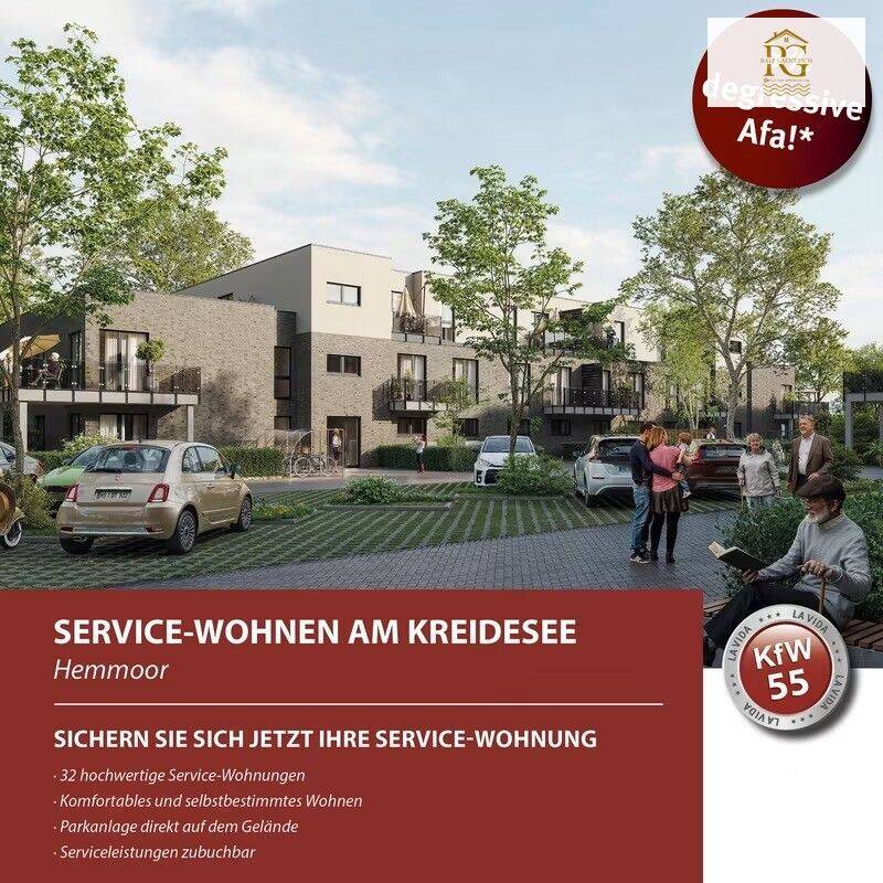 Service-Wohnen am Kreidesee in Hemmoor-Verkaufsstart-Provisionfsrei für den Käufer ! Beratung durch uns !, 21745 Hemmoor
