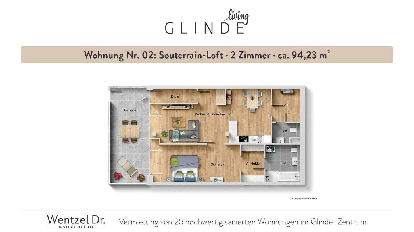 Exklusive 2-Zimmer-Wohnung in Glinde – Wentzel Dr., 21509 Glinde
