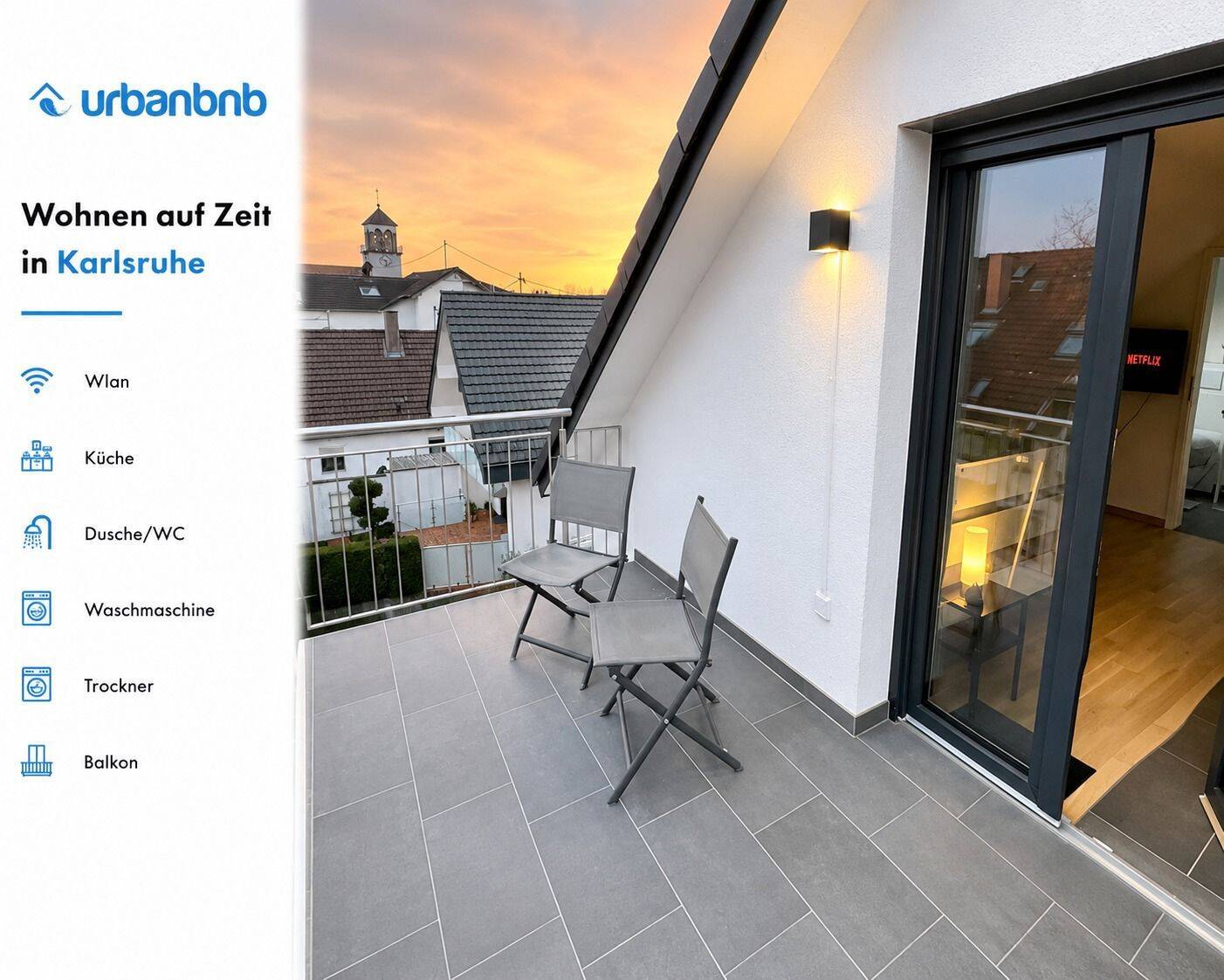 Zeitwohnen in Karlsruhe, möblierte Wohnung mieten, 76149 Karlsruhe (Neureut Nordstadt)
