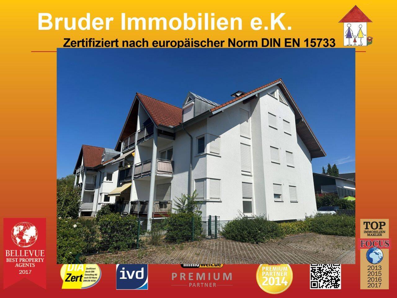 Walldorf, 2,5 ZKB, OPEN HOUSE 22.8. 10.00h Lucas-Cranach 37 Souter., Terrasse, FREI, keine K-Prov, 69190 Walldorf