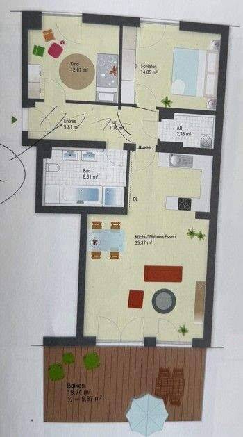Moderne, frisch renovierte 3-Zimmer-Wohnung mit Balkon, Aufzug und Stellplatz in begehrter Lage von Fürth-Atzenhof, 90768 Fürth