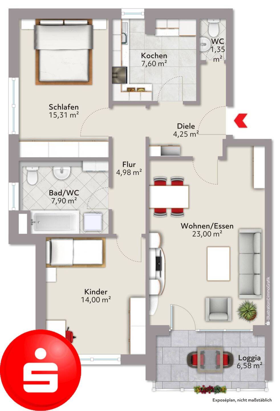3-Zimmer-Erdgeschosswohnung in 97638 Mellrichstadt, 97638 Mellrichstadt