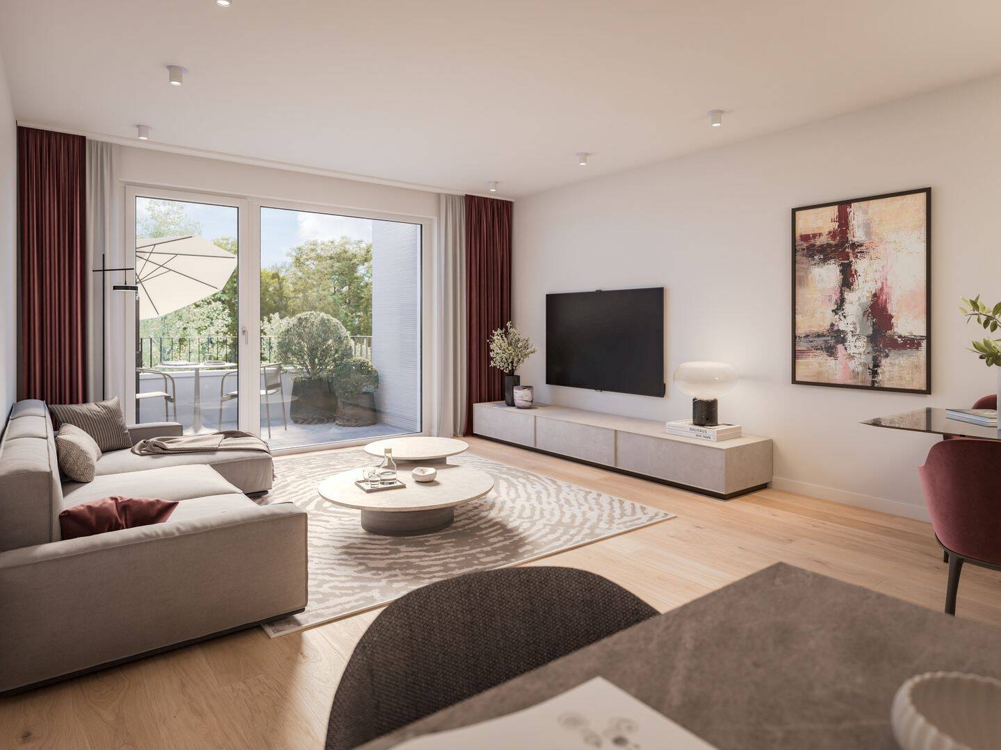 Neubau: Raffiniert geschnittene 1,5-Zimmer-Wohnung mit sonnigem Balkon, 81379 München (Sendling Sendling-Westpark Thalk. Obersendl.-Forsten-Fürstenr.-Solln)