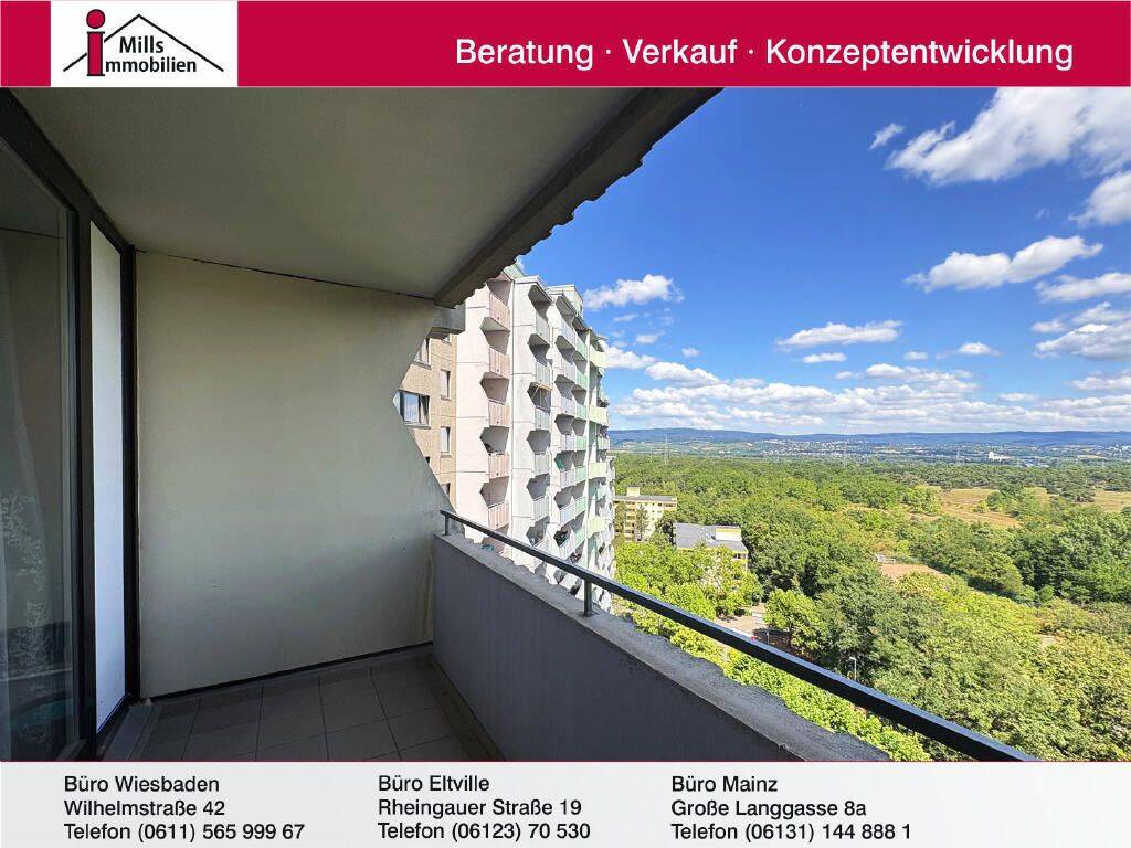 Mainz-Gonsenheim: 1 ZKB-Apartment mit Aufzug, Balkon und Panoramablick, 55124 Mainz (Gonsenheim Oberstadt)