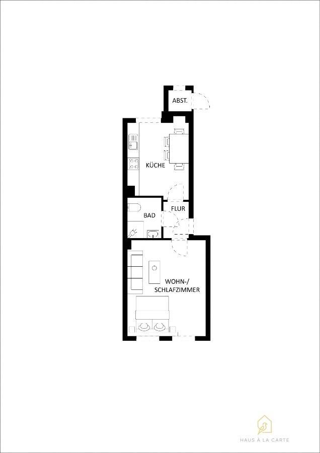 Historische Substanz trifft moderne Eleganz: Ihre 1-2-Zimmer-Wohnung in Vohwinkel, 42329 Wuppertal (Vohwinkel)