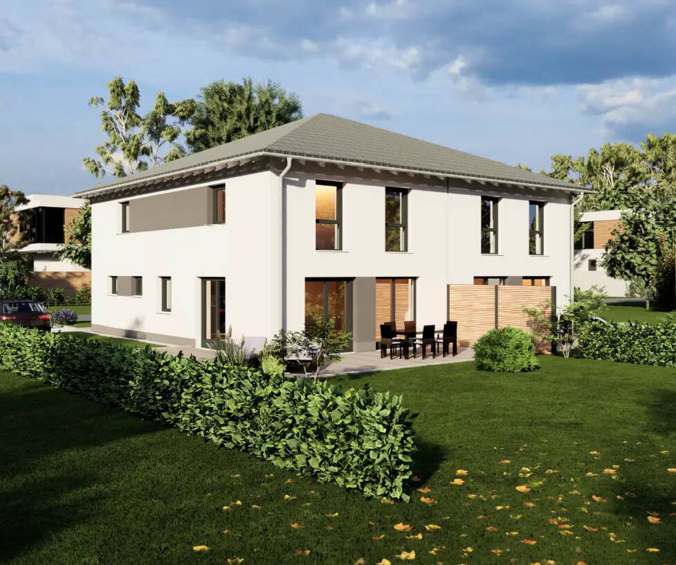 Moderne Neubau-Doppelhaushälfte mit Ausblick in Ortsrandlage, 91338 Igensdorf