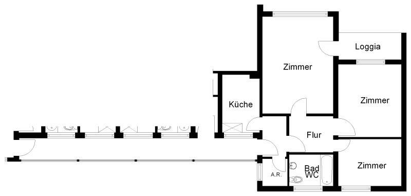 3 Zimmer Wohnung mit EBK!, 49084 Osnabrück (Fledder Schinkel Schinkel-Ost)