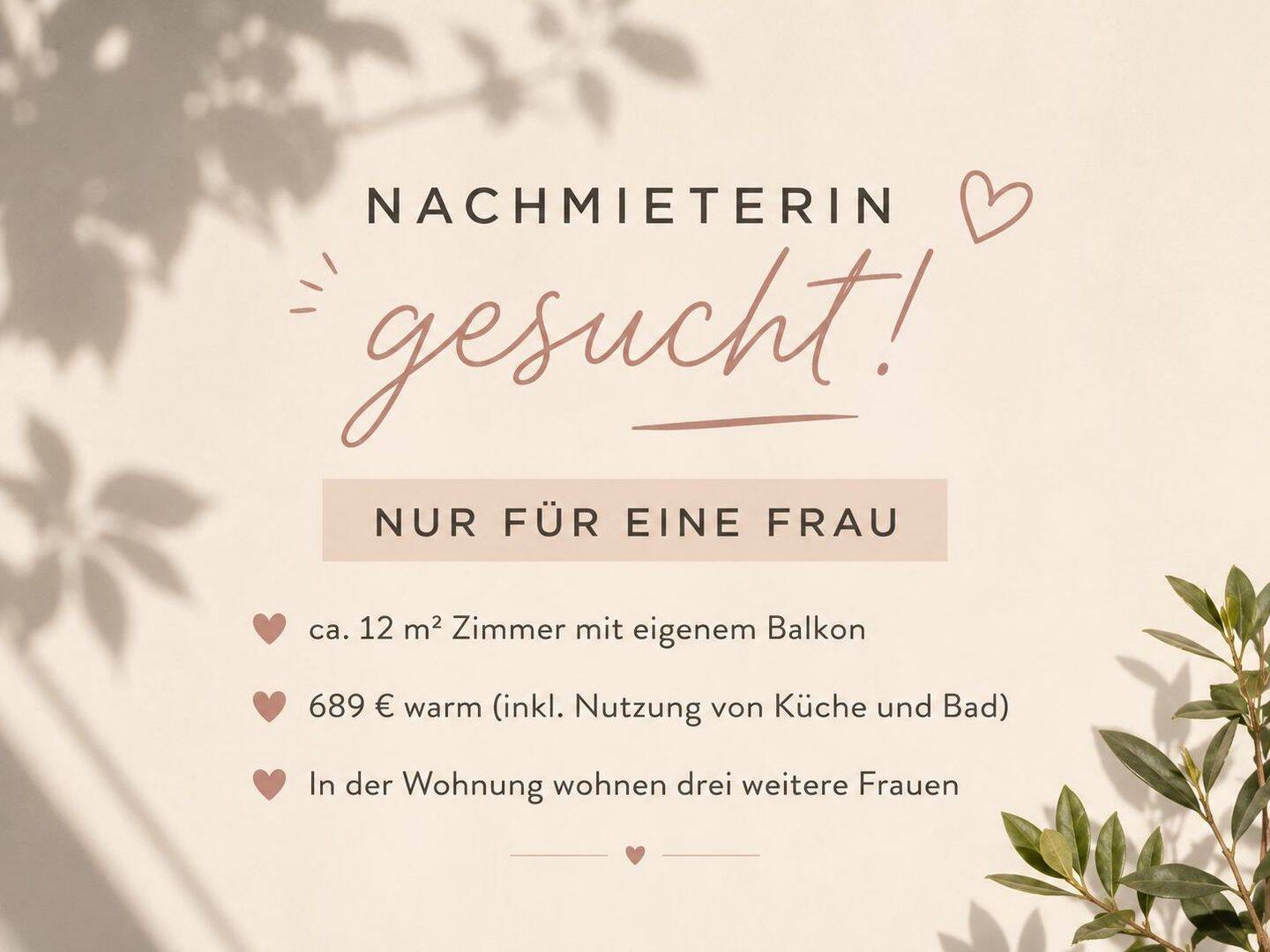 Nachmieterin für WG-Zimmer mit eigenem Balkon gesucht, 79576 Weil am Rhein