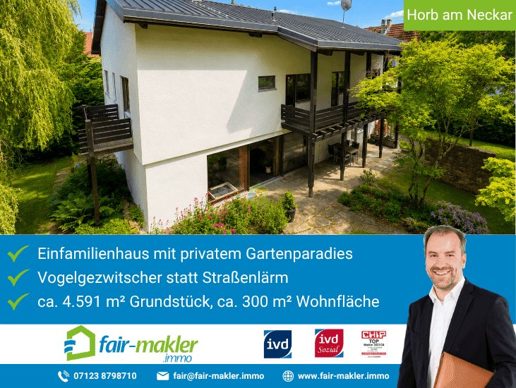 FAIR-MAKLER: Wenn der Blick aus dem Fenster zum Lieblingsraum wird., 72160 Horb am Neckar