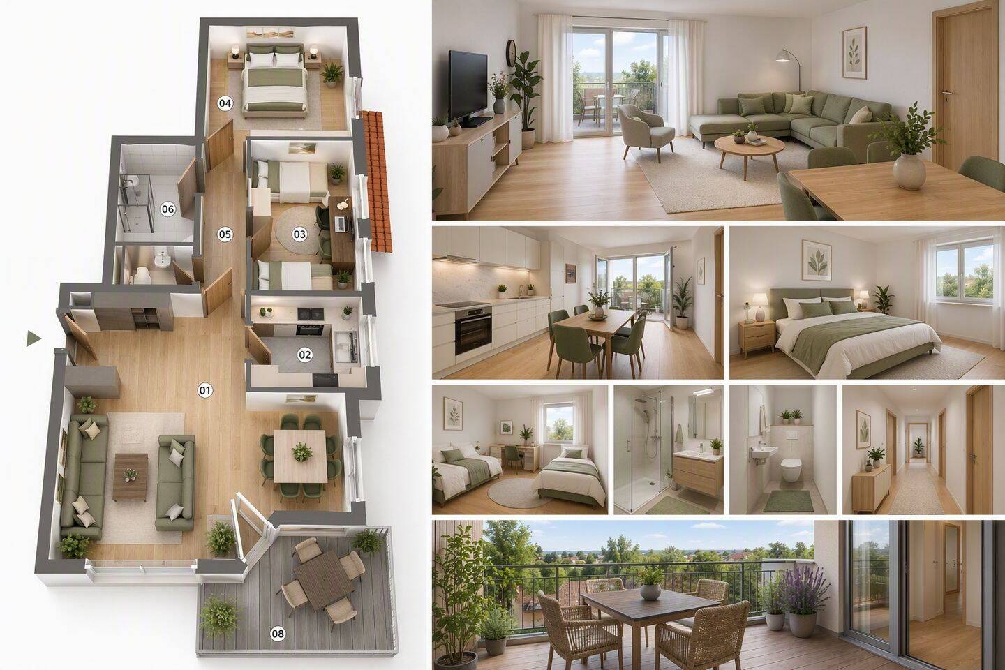 Gepflegte 3,5 Zimmerwohnung inkl. HofherrnweilerTG Stellplatz, Balkon und Keller im Hochparterre, 73434 Aalen