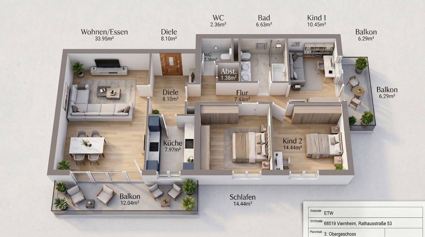 4 Zimmer im Herzen von Viernheim, 68519 Viernheim