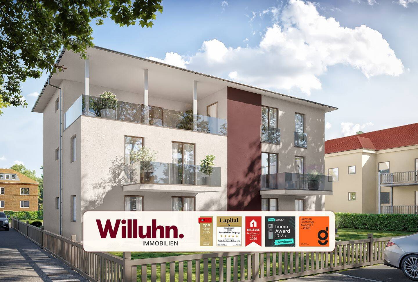 Terrassenwohnung mit eigenem Garten | Tageslichtbad | Fußbodenheizung | Stellplatz und Garage, 4838 Eilenburg