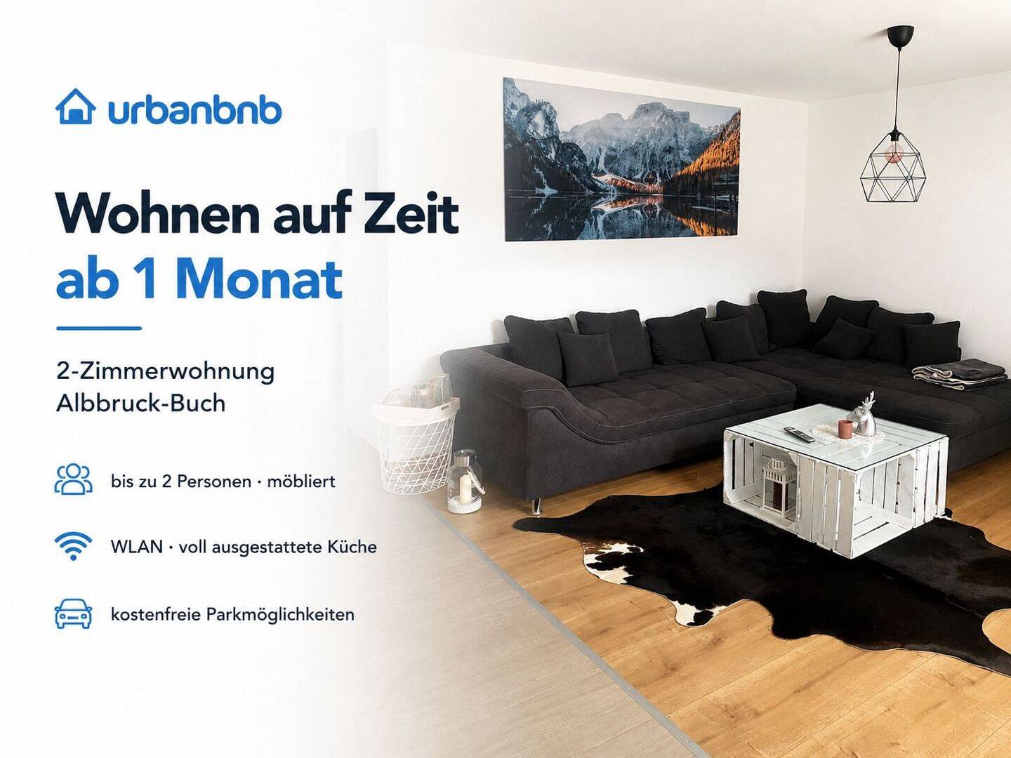 2-Zimmerwohnung Waldshut-Albbruck – Wohnen auf Zeit ab 1 Monat, 79774 Albbruck