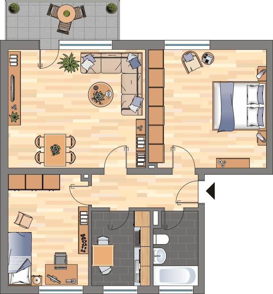 Ab sofort 3-Zimmer-Wohnung in Witten Vormholz mit Balkon, 58456 Witten