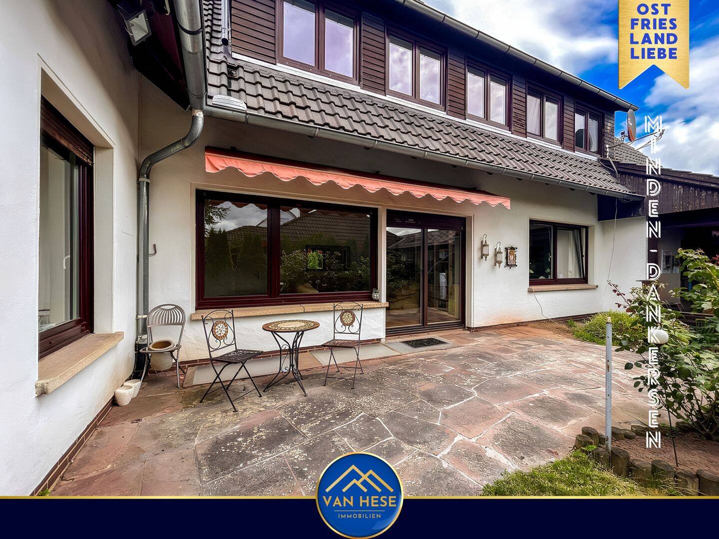 Wohnen wie im eigenen Haus: Großzügige 6-Zimmer-Maisonette (ca. 140 m²) mit Garten, Wintergarten & 2 Terrassen in Minden-Dankersen, 32423 Minden